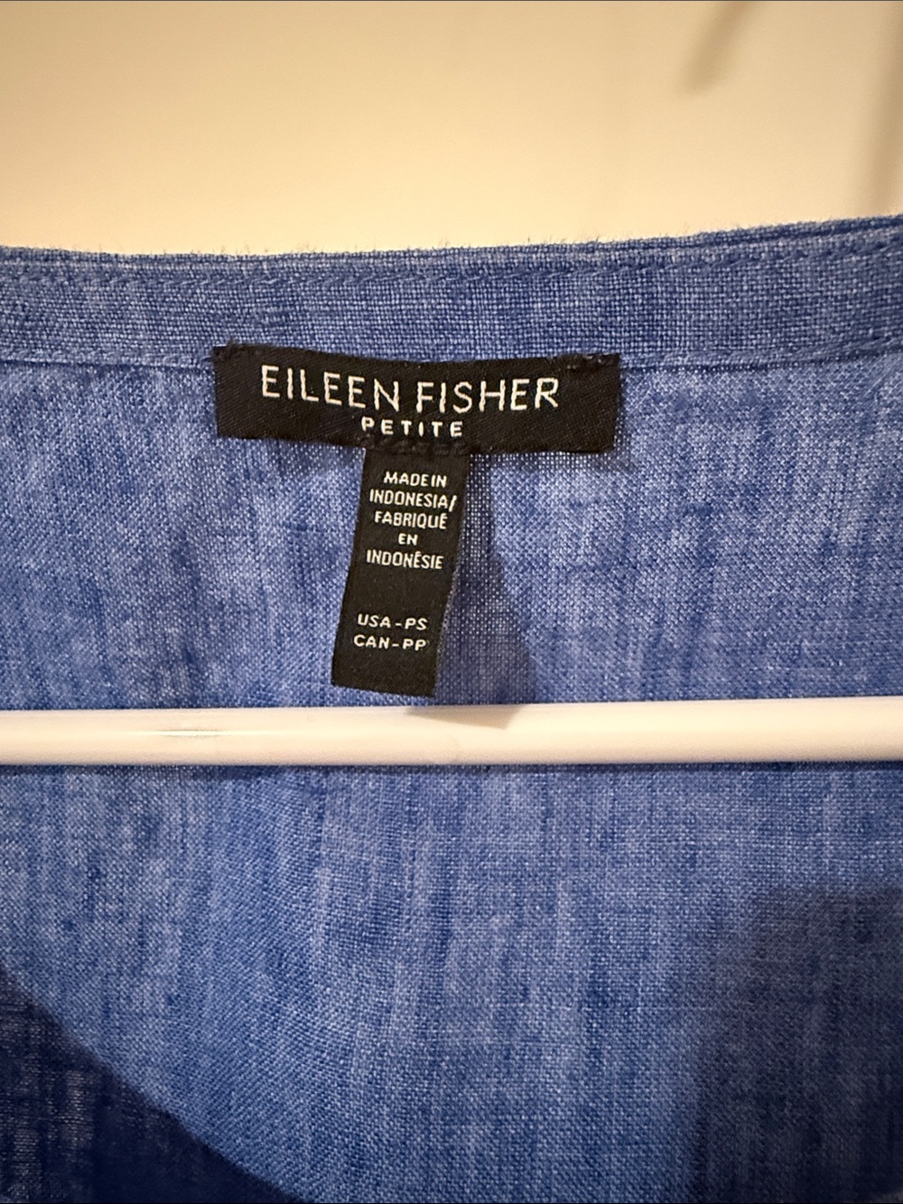 Eileen Fisher Blue Sleeveless Linen Midi Dress - Picture 3 of 7